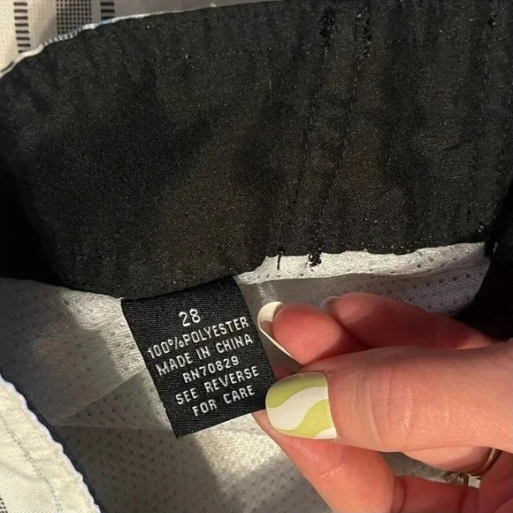 Carbon Plaid Cargo Swim Board Shorts Pockets Y2K - Picture 9 of 10